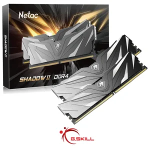 ram netac shadow ii series ddr4 16gb kit (2x8gb) 3200mhz xmp 2.0 dual channel ram cl16 aluminum heat sink bk