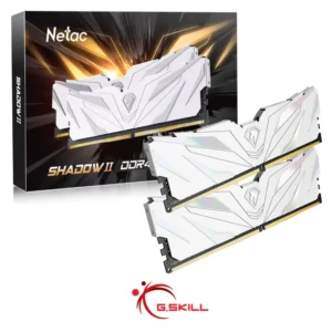 netac shadow ii series ddr4 32gb kit (2x16gb) 3200mhz xmp 2.0 dual channel ram cl16 aluminum heat sink (فقط مع التجميعات)
