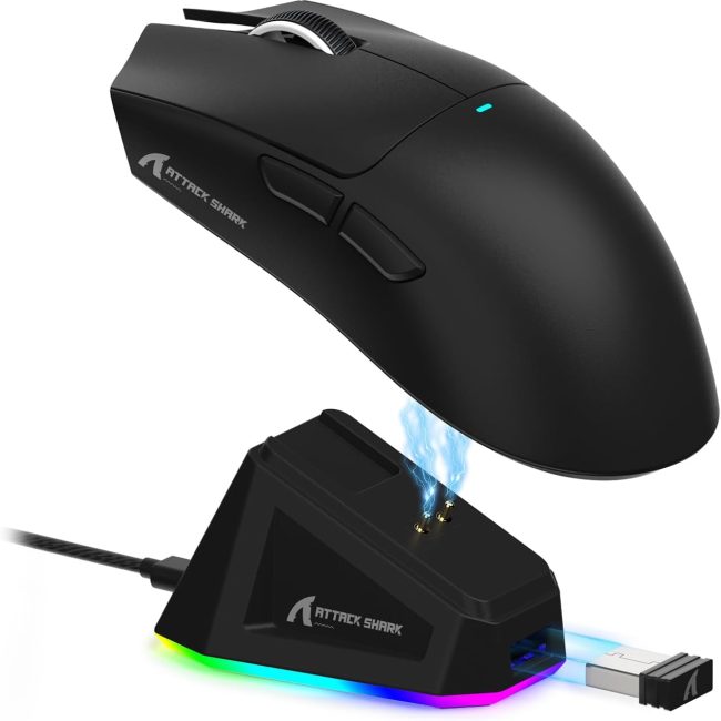 SOURIS GAMING SANS FIL ATTACK SHARK X11 , 22K DPI (BLACK)